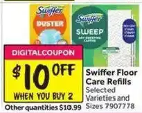 Stop&Shop Swiffer Floor Care Refills offer