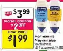Stop&Shop Hellmann's Mayonnaise offer
