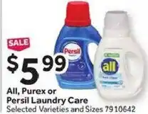 Stop&Shop All, Purex or Persil Laundry Care offer