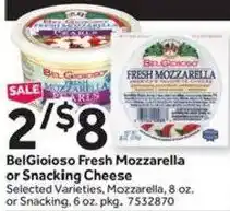 Stop&Shop BelGioioso Fresh Mozzarella or Snacking Cheese offer
