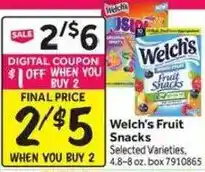 Stop&Shop Welch's Fruit Snacks offer