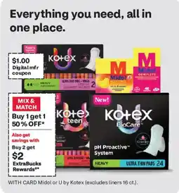 CVS Mix & Match Kotex offer