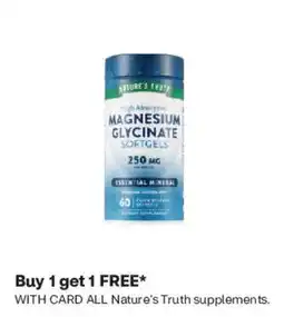 CVS Nature's Truth magnesium glycinate softgels offer