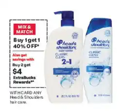 CVS Head & Shoulders Classic Clean 2-in-1 offer