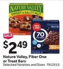 Stop&Shop Nature Valley, Fiber One or Treat Bars offer