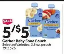Stop&Shop Gerber baby food pouch offer