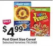 Stop&Shop Post Giant Size Cereal offer
