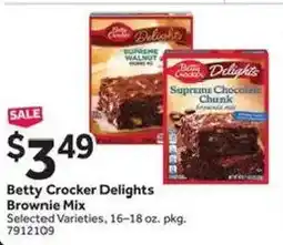 Stop&Shop Betty Crocker Delights Brownie Mix offer