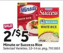Stop&Shop Minute or Success Rice offer