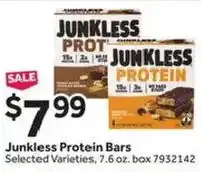 Stop&Shop Junkless Protein Bars offer