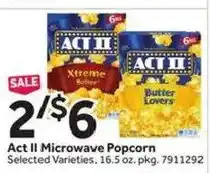 Stop&Shop Act II Microwave Popcorn offer