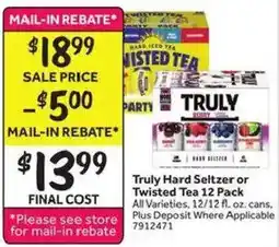 Stop&Shop Truly Hard Seltzer or Twisted Tea offer