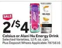 Stop&Shop Celsius or Alani Nu Energy Drink offer