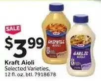 Stop&Shop Kraft Aioli offer