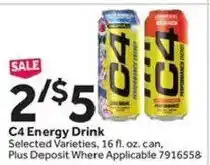Stop&Shop C4 Energy Drink offer