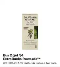 CVS California Naturals hair care offer
