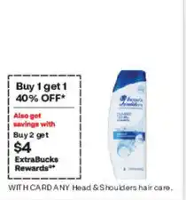 CVS Head & Shoulders hair care offer