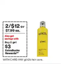 CVS got2b hair care offer
