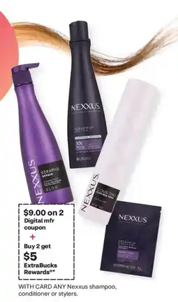 CVS Nexxus shampoo, conditioner or stylers offer