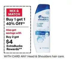 CVS Head & Shoulders Classic Clean Daily Shampoo offer