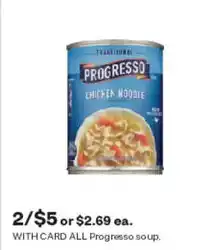 CVS Progresso chicken noodle soup offer