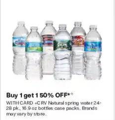 CVS CRV Natural spring water offer