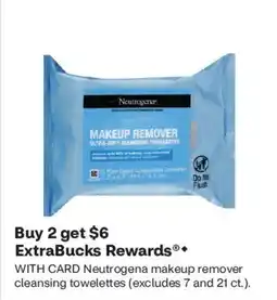 CVS Neutrogena makeup remover cleansing towelettes offer