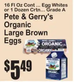 SuperFresh Pete & Gerry's Organic Large Brown Eggs offer