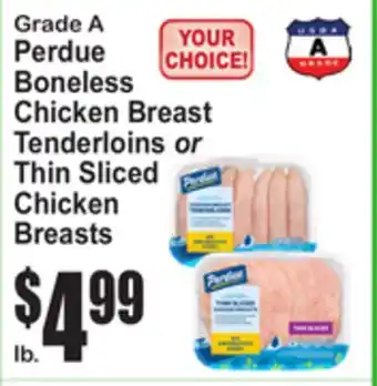 SuperFresh Perdue Boneless Chicken Breast Tenderloins or Thin Sliced Chicken Breasts offer