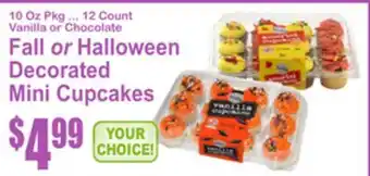 SuperFresh Fall or Halloween Decorated Mini Cupcakes offer
