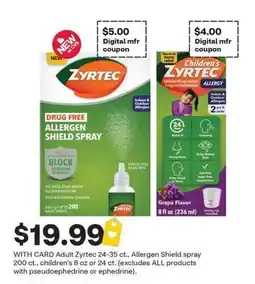 CVS Zyrtec Allergen Shield Spray offer