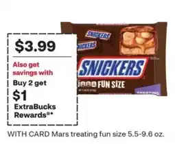 CVS Snickers Mars treating fun size offer