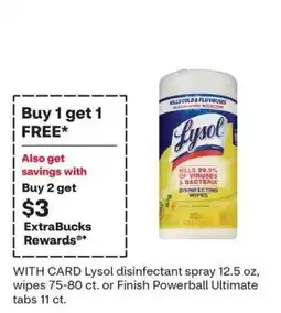 CVS Lysol disinfectant spray offer