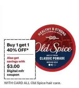 CVS Old Spice classic pomade offer