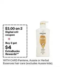 CVS Pantene Aussie or Herbal Essences hair care offer