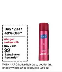 CVS Suave hair care, deodorant or body wash offer