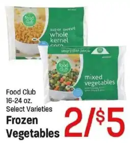 Maceys Food Club frozen vegetables offer