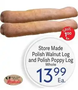 Riesbeck Store Made Polish Walnut Log and Polish Poppy Log offer