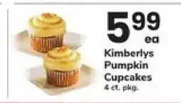 Safeway Kimberlys Pumpkin Cupcakes offer