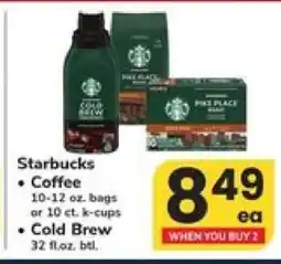 Safeway Starbucks Coffee or Cold Brew offer