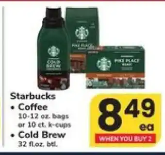 Starbucks Coffee or Cold Brew