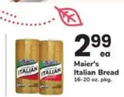 Safeway Maier's Italian Bread offer