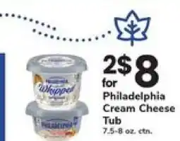 Safeway Philadelphia Cream Cheese Tub offer