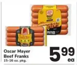 Safeway Oscar Mayer Beef Franks offer