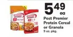 Safeway Post Premier Protein cereal or granola offer