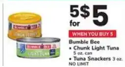 Safeway Bumble Bee Tuna offer