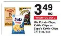 Safeway Utz Potato Chips, Kettle Chips or Zapp's Kettle Chips offer