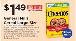 ShopRite General Mills Cereal Large Size offer