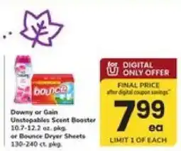 Safeway Downy or Gain Unstopables Scent Booster offer