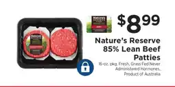 ShopRite Nature’s Reserve 85% Lean Beef Patties offer
